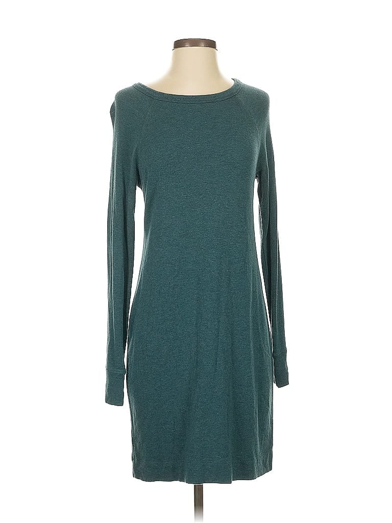 Lou & Grey Solid Teal Casual Dress Size S - photo 1