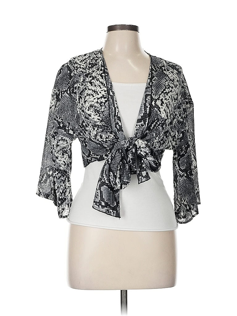 Pre-owned Unbranded Cardigan Sweater In Silver