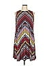 Jones Studio Chevron-herringbone Burgundy Cocktail Dress Size 1X - photo 1