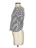 Three Dots Stripes Silver Short Sleeve T-Shirt Size XS - photo 4