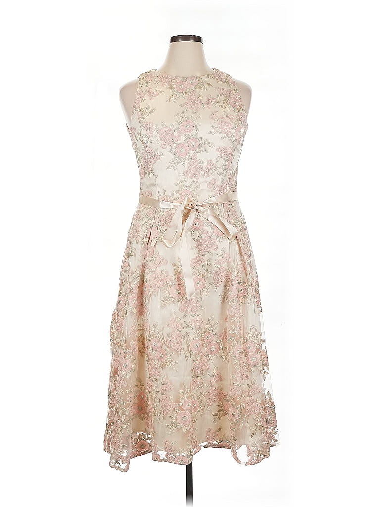 Tahari by ASL 100% Polyester Tan Cocktail Dress Size 14 - photo 1