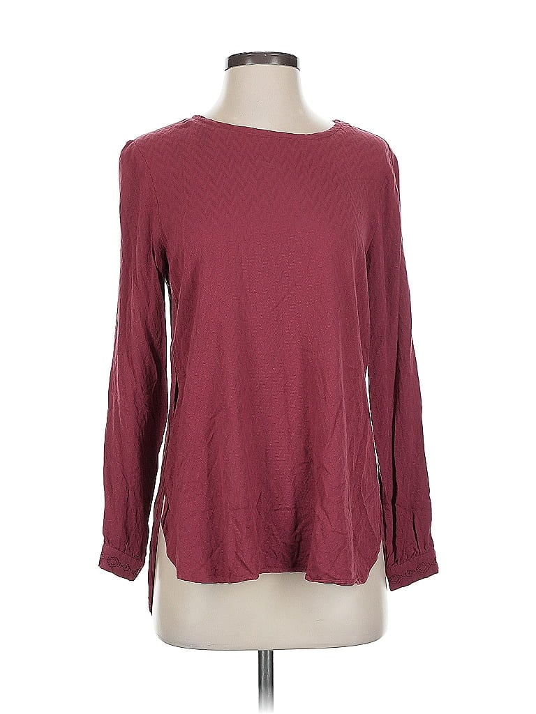 Ariat 100% Rayon Burgundy Long Sleeve Blouse Size S - photo 1