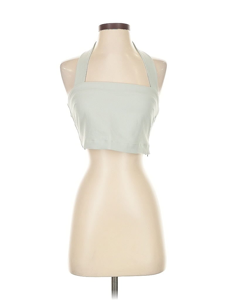 ABERCROMBIE & FITCH Pre-owned Sleeveless Top Green Halter Neckline Tops