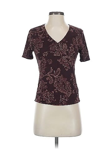 Anne Klein Short Sleeve Silk Top (view 1)