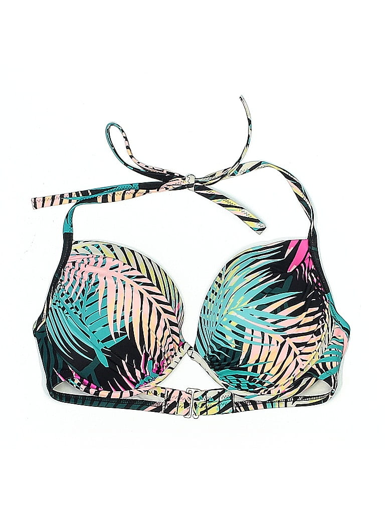 Shade & Shore Tropical Green Swimsuit Top Size Med (34D) - photo 1