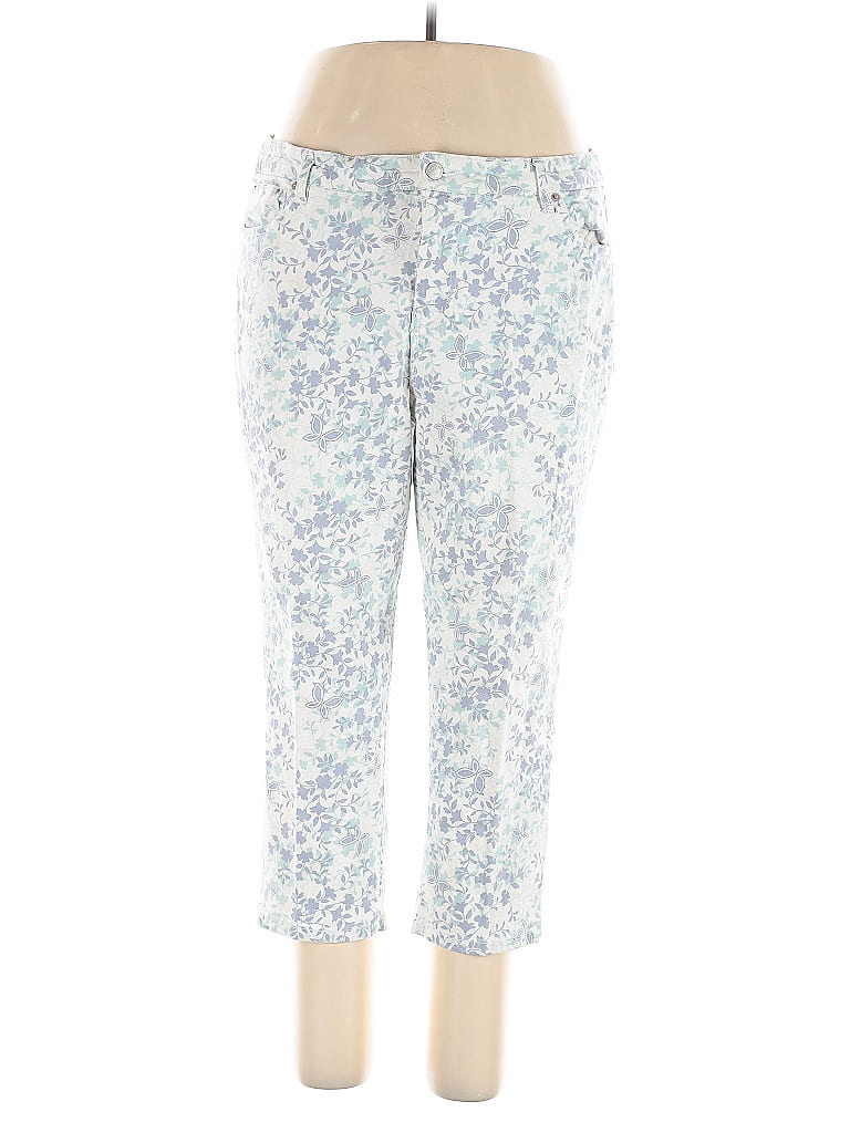 Westport Floral Blue Casual Pants Size 20 - photo 1