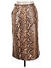 Current Air Animal Print Brown Faux Leather Skirt Size 14 - photo 1
