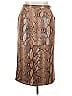 Current Air Animal Print Brown Faux Leather Skirt Size 14 - photo 2