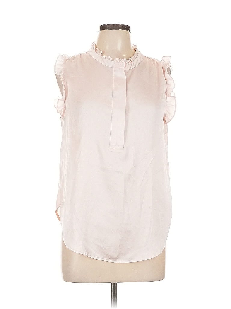 Pre-owned Dkny Sleeveless Blouse In White