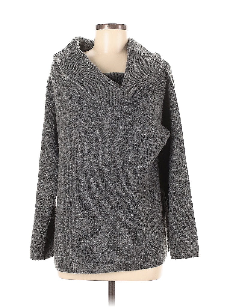 Pre-owned H&m Pullover Sweater In Gray