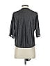 Veronica M. Metallic Silver Short Sleeve Blouse Size XS - photo 2