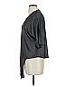 Veronica M. Metallic Silver Short Sleeve Blouse Size XS - photo 4