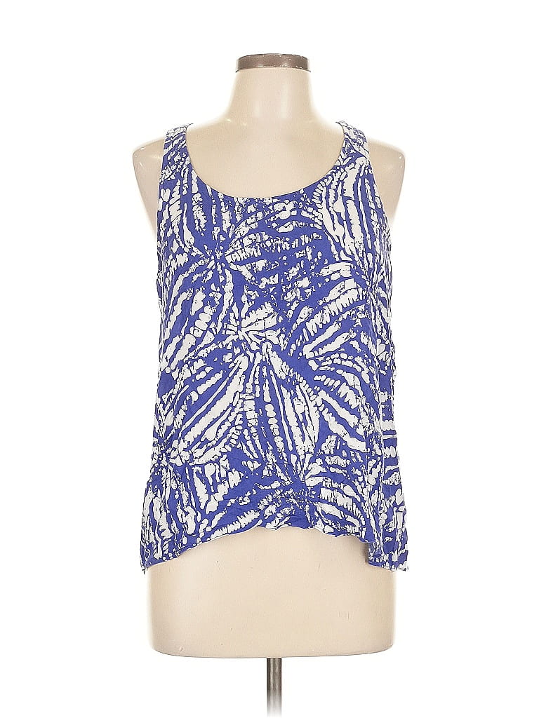 Click to view more detailed imagery on our partner's website Pre-owned Aqua Tank Top Blue Halter Neckline Tops