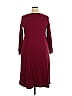 Woman Within Solid Burgundy Casual Dress Size 18 - photo 2