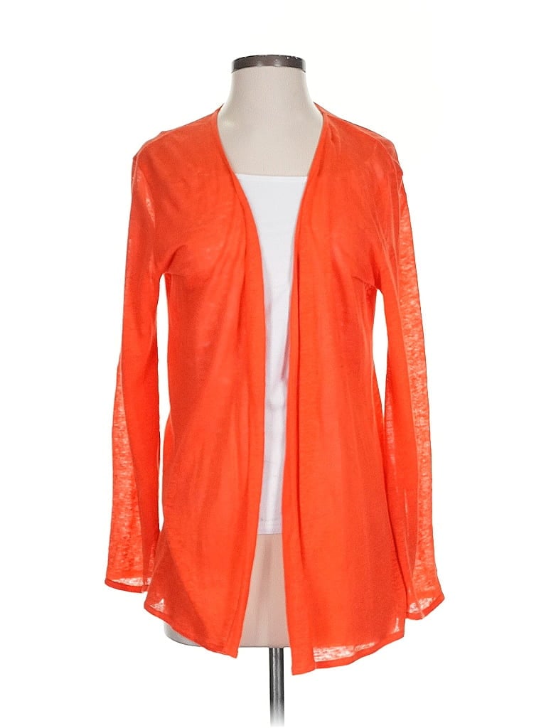 Pre-owned Neiman Marcus Cardigan Sweater In Orange