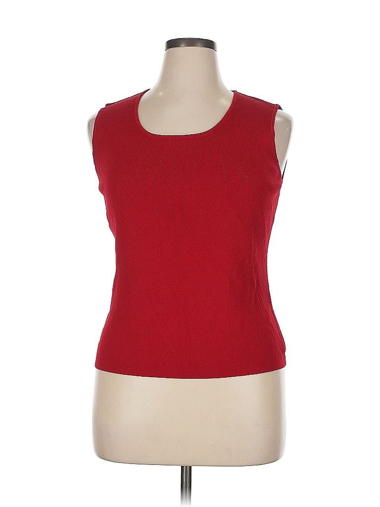 Chico's Design Solid Red Sweater Vest Size XL (3) - photo 1