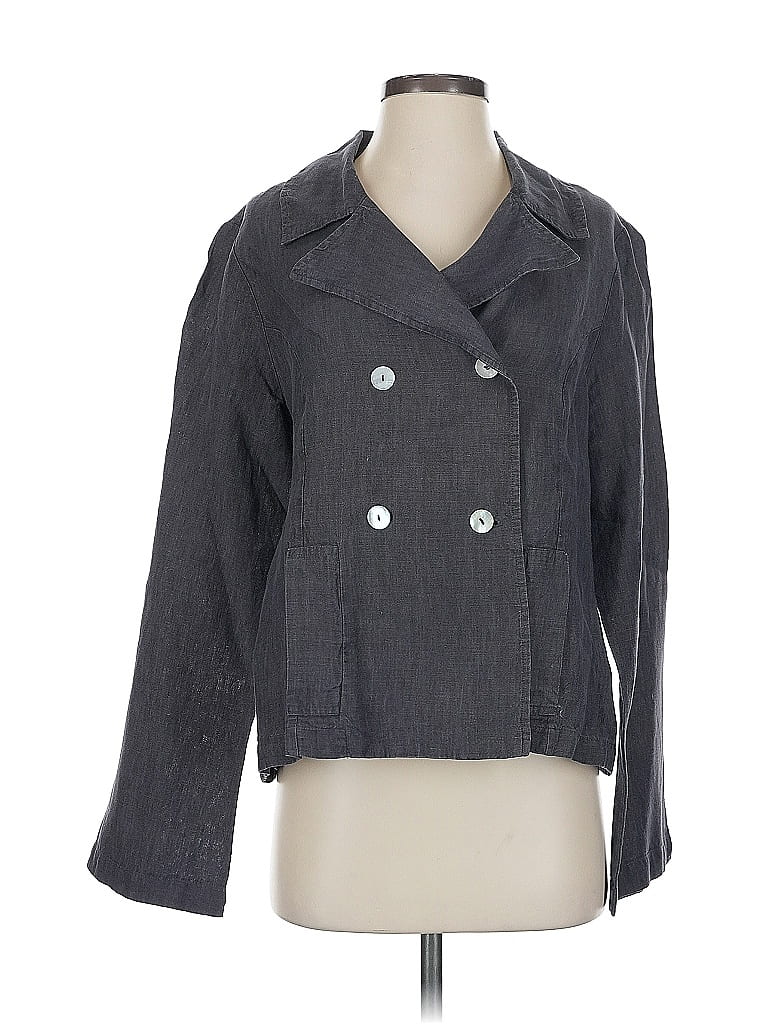 bryn WALKER 100% Linen Gray Jacket Size S - photo 1