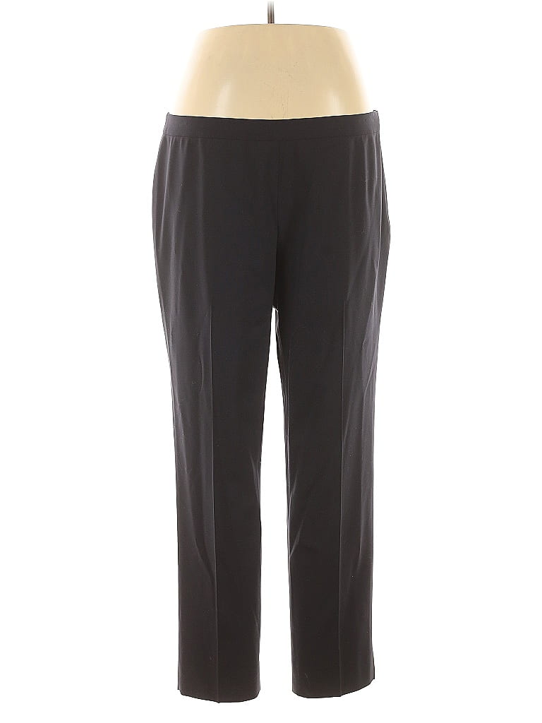 Lafayette 148 New York Solid Black Blue Active Pants Size 16 - photo 1