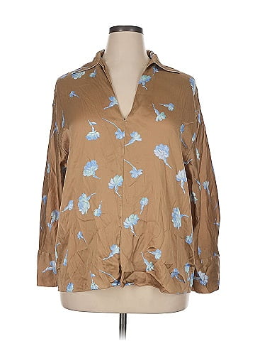 Vince. Long Sleeve Silk Top (view 1)