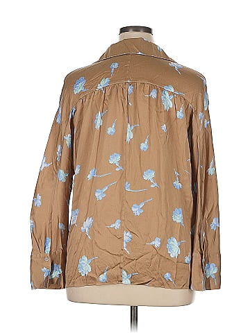 Vince. Long Sleeve Silk Top (view 2)