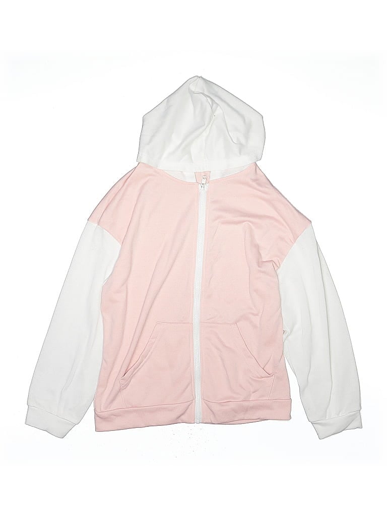Pre-owned Shein Kids' Zip Up Hoodie In Pink