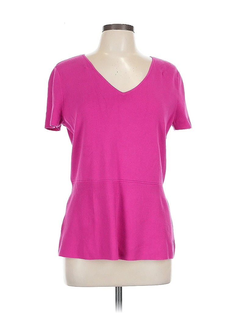 Ann Taylor Factory Solid Pink Pullover Sweater Size L - photo 1