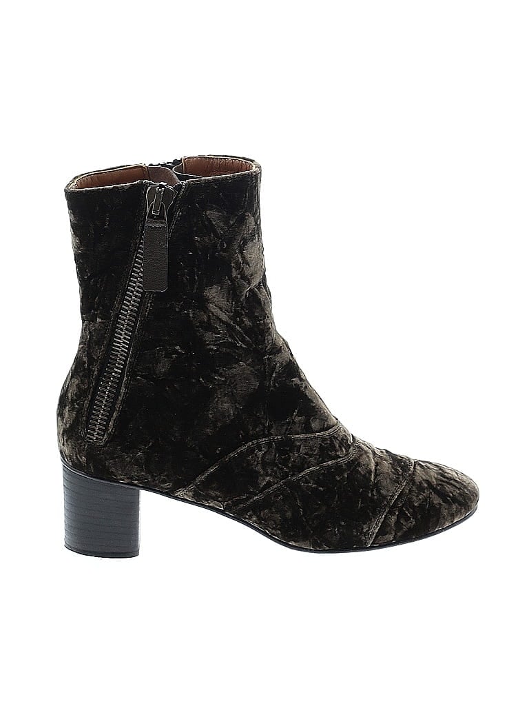 Chloé Black Green Crushed Velvet Lexie Boots Size EU 39 - photo 1