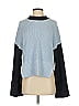 Stockholm Atelier & Other Stories 100% Cotton Color Block Blue Turtleneck Sweater Size XS - photo 1