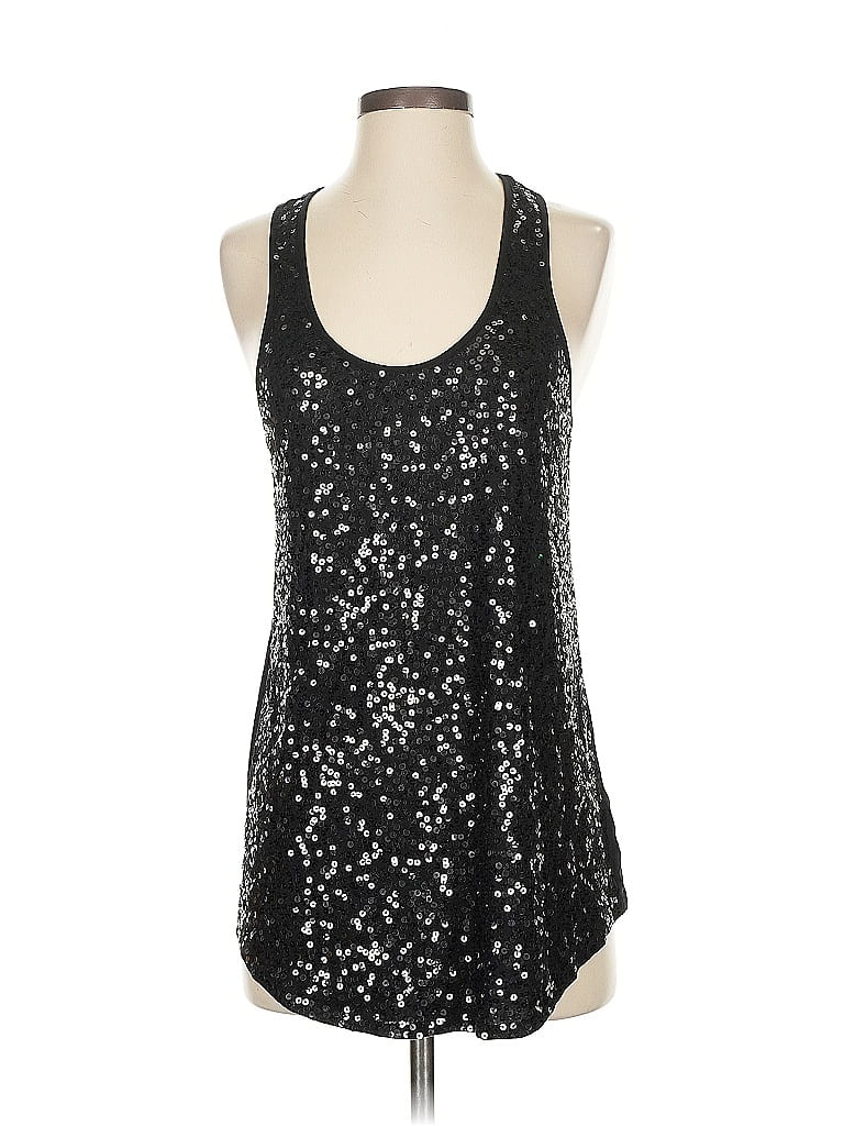 Pre-owned Express Sleeveless Top Black Halter Neckline Tops