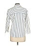 Velvet Heart Stripes Ivory 3/4 Sleeve Button-Down Shirt Size L - photo 2