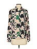 M Missoni Chevron-herringbone Pink Black Long Sleeve Blouse Size S (estimated) - photo 1