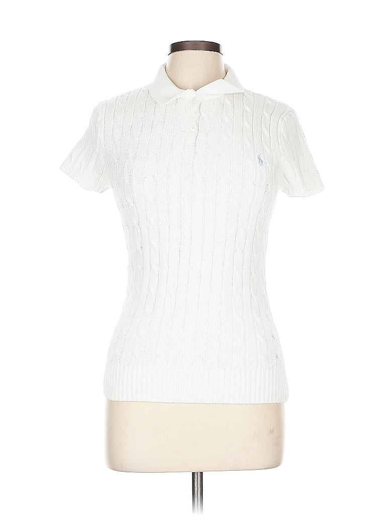 Ralph Lauren Sport 100% Cotton White Pullover Sweater Size L - photo 1