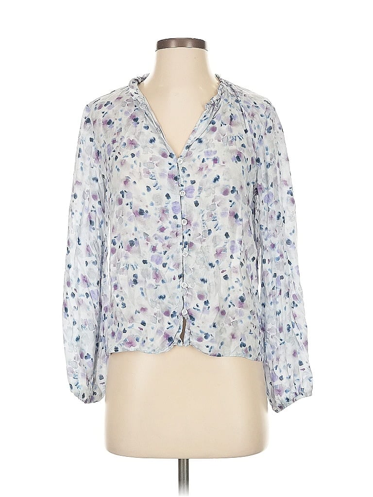 Pre-owned Cloth & Stone 3/4 Sleeve Blouse In Blue