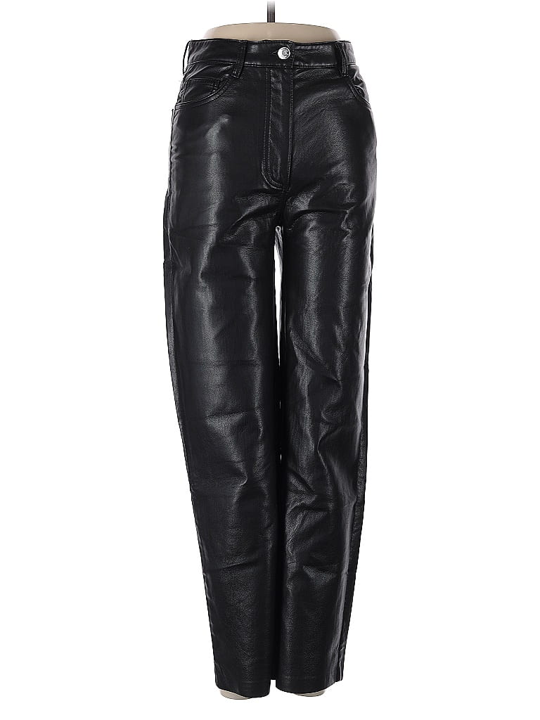 Pre-owned Wilfred Faux Leather Pants In Black