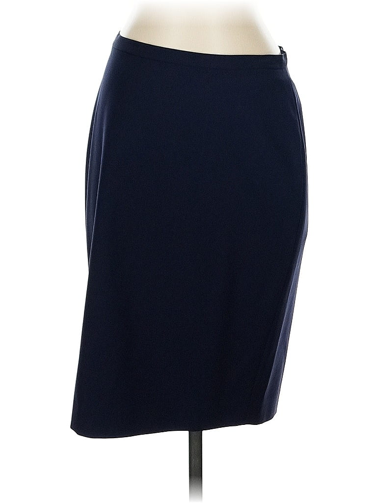 Click to view more detailed imagery on our partner's website Pre-owned Elie Tahari Wool Skirt In Blue