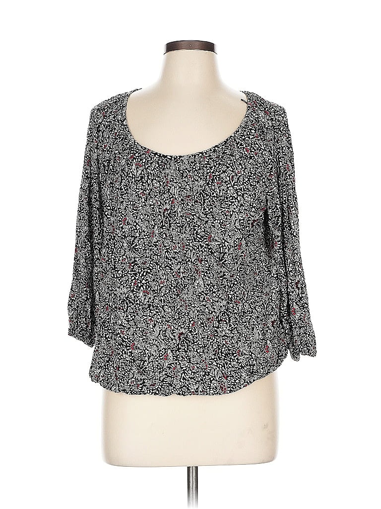 Pre-owned Michael Michael Kors 3/4 Sleeve Blouse In Gray