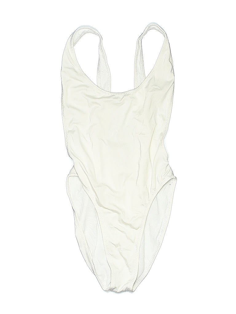 Norma Kamali Solid Ivory One Piece Swimsuit Size M - photo 1