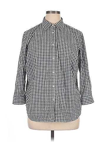 Lauren by Ralph Lauren 3/4 Sleeve Button-Down Shirt (view 1)
