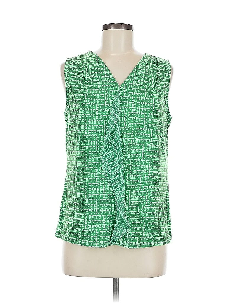 Roz & Ali Green Sleeveless Blouse Size M - photo 1