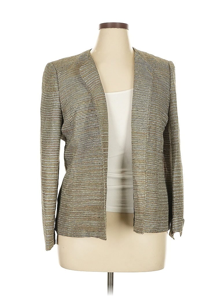Kasper 100% Polyester Tweed Gold Blazer Size 16 - photo 1