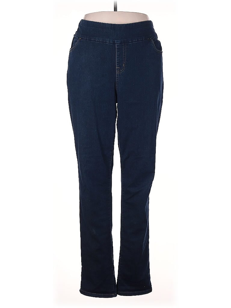 Woman Within Solid Blue Jeans Size 18 (tall) - photo 1