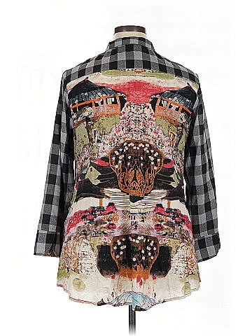 Shana 3/4 Sleeve Button-Down Shirt (view 2)