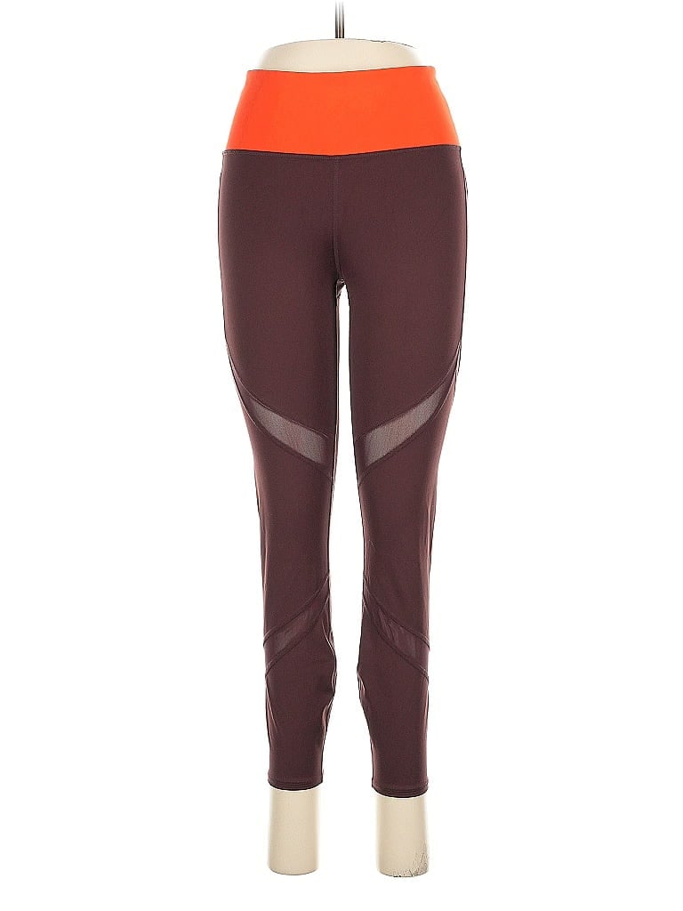 Pre-owned Athleta Active Pants In Burgundy
