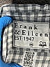 Frank & Eileen 100% Linen Checkered-gingham Gray Long Sleeve Blouse Size XXS - photo 7