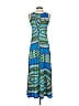 Veronica M. Paisley Blue Casual Dress Size XS - photo 2