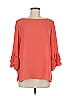 Ann Taylor LOFT Outlet 100% Polyester Orange 3/4 Sleeve Blouse Size M - photo 1
