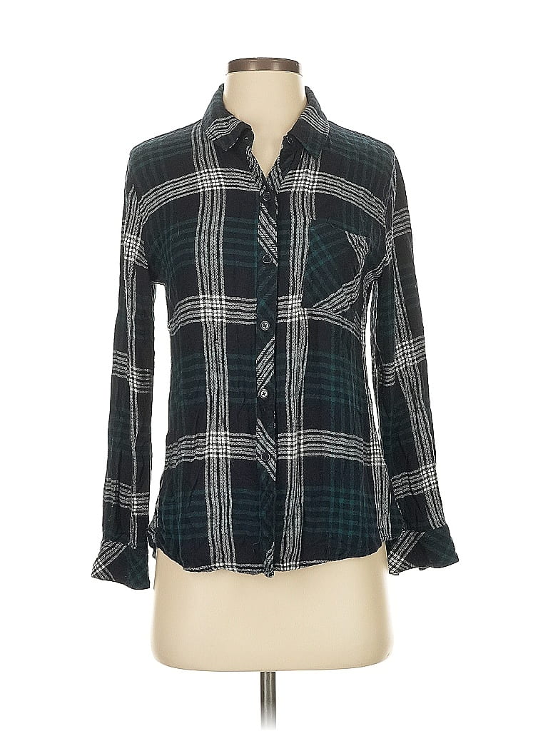 Pre-owned Rails Long Sleeve Button Down Shirt In Black