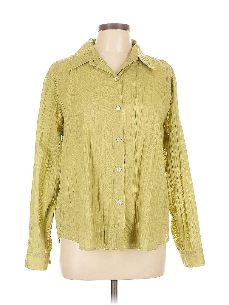 Click to view more detailed imagery on our partner's website Pre-owned Additions By Chico's Long Sleeve Blouse In Green