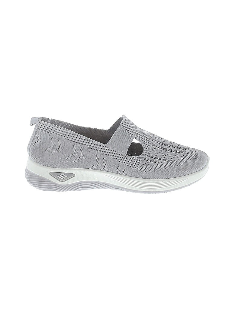 Pre-owned Unbranded Flats In Gray