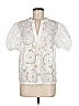 Current Air White Short Sleeve Blouse Size M - photo 1